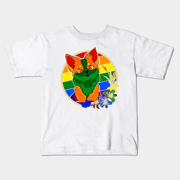 Gay(Homosexuality) corgi Kids T-Shirt by ThBlkBirdDaliah